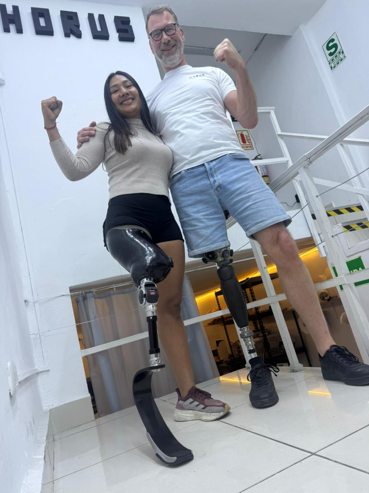 María Fernanda junto a Michael Krammer en Horus